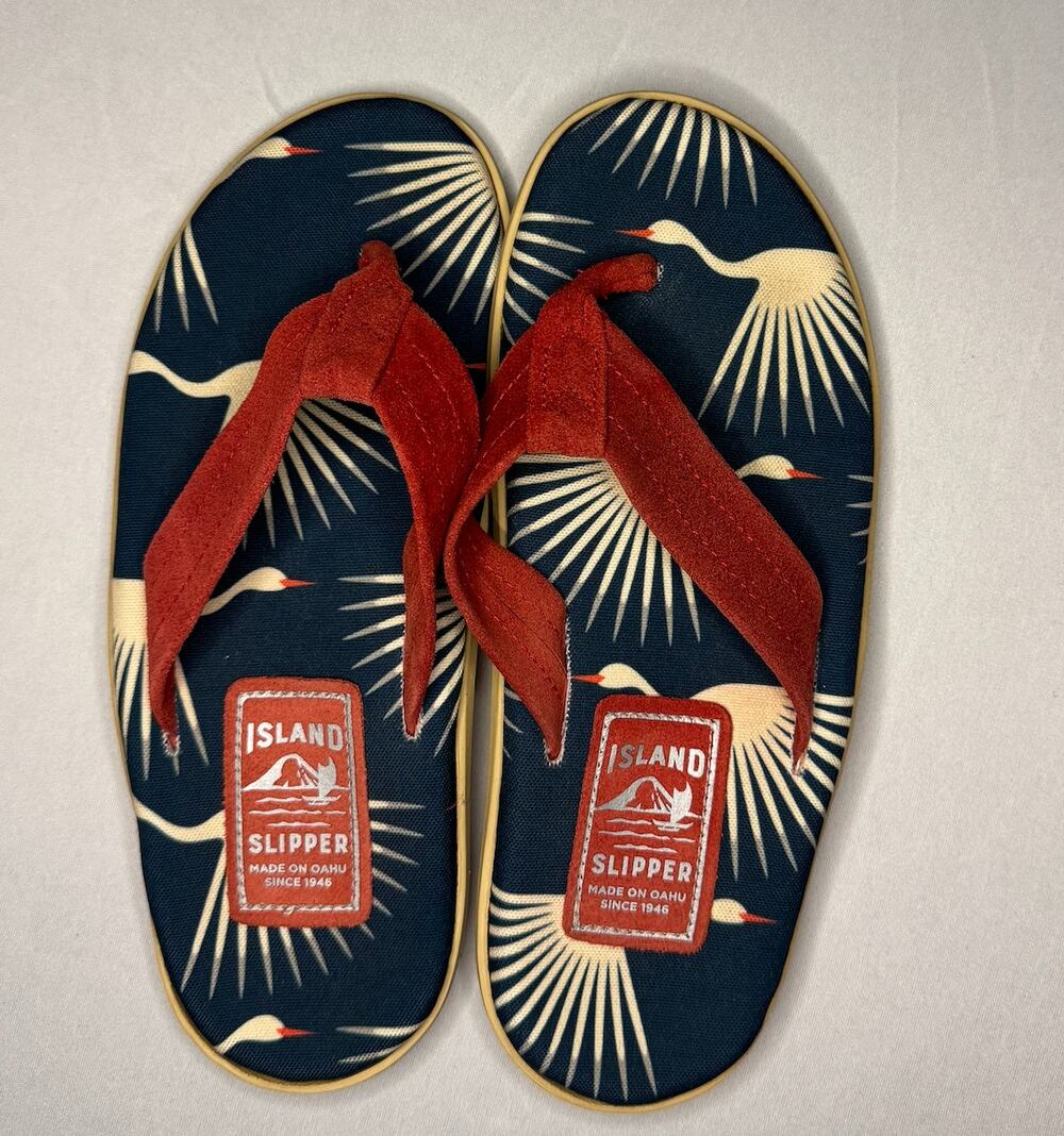 Limited Edition Island Slippers Crane Pattern